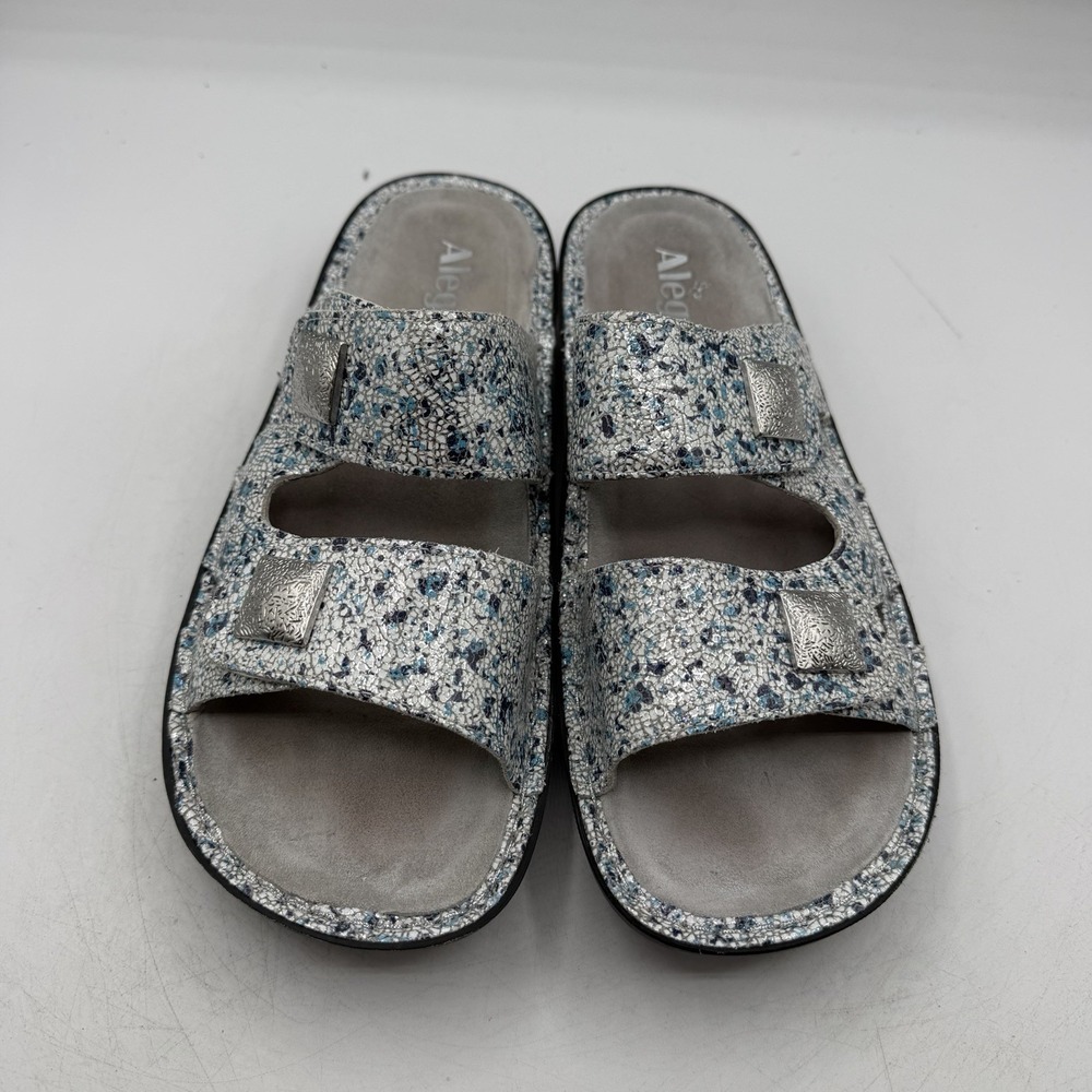 Alegria Violette Terrazzo Sandals Womens EU 41 US 10.5-11 Blue Silver White Shoe - Picture 5 of 11